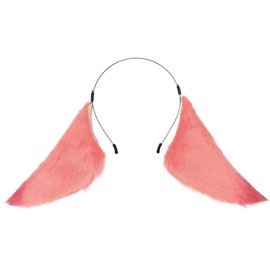 TTYAO REII Yae Miko Ears Game Cosplay Headdress Fox Ears Headband Furry Fursuit Costume Accessories (Pink)