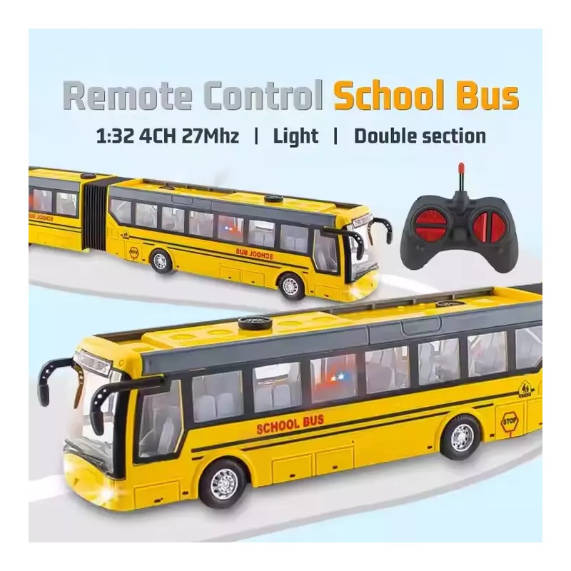 UNOMI 1:32 Scale RC School Bus Model-Remote Control Toy w/
