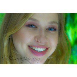 Winziger goldener Nasenring – 2 mm weißer Opal piercing Nasenring – 24 Gauge 7 mm sehr dünne Nasenpiercings Ringe – weißer Opal piercing (Gold, weißer Opal)