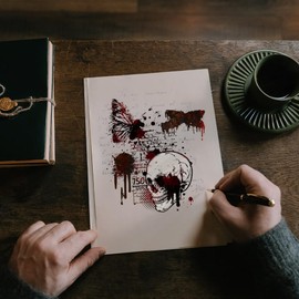 GLOBLELAND Butterfly and Skeleton Clear Stamps for Cards Making Scenery and Animals Clear Stamp Seals Transparent Stamps for DIY Scrapbooking Photo Album Journal Home Decoration