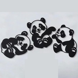 3Pcs/Set Animal Panda Decor Metal Die Cuts Cutting Dies, Panda Decor Paper Cards Cutting Dies Cut Stencils for DIY Embossing Card Making Book Tags Decorative Paper Dies Scrapbooking