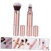 WOONEKY Travel Makeup Brush Set 2pcs Double-sided Foundation Blush Brush
