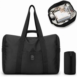 P.travel Foldable Travel Bag, Water-Resistant Lightweight Carry on Duffel Bag 26L, Underseat Personal Item Bag, Packable Weekender Tote, Shoulder & Handheld Travel Bag for Women Men