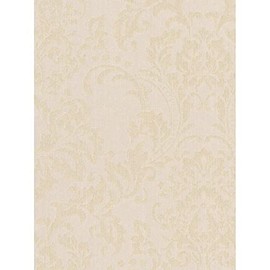 Sample for Display Purpose only.Concord Wallcoverings Textured Wallpaper Damask Floral Ornament, Cream Rose Glitter, 7 in x 10 in, 290571