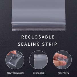 400PCS Small Plastic Bags, 4 Assorted Sizes Mini Ziplock Bag, Small Baggies, Clear Jewelry Bags Resealable, Reclosable Poly Bags for Pill, Beads, Storage