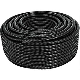 5 Ft. 3/4" Split Wire Loom Conduit Polyethylene Tubing Black Color Sleeve Tube