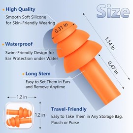 Leffis 100 Pares De Tapones Para Los Oídos Para Dormir Con Cancelación De Ruido, Tapones Para Los Oídos De Silicona Reutilizables, Tapones Para Los Oí