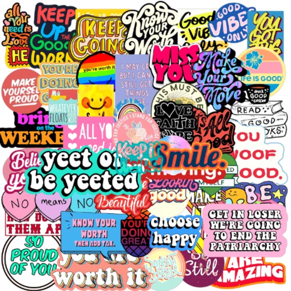 Stickers y Pegatinas de Vinilo 50 Pack. Estampas decorativas de