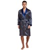 Tony & Candice Men's Satin Robe Lightweight Long Sleeve Silk