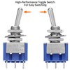 QWORK® MTS-203 3 Positionen DPDT Kippschalter, 6 Pin AC 125