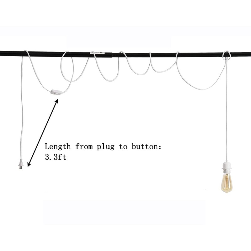 Megrezo 2 Pack Plug in Pendant Light Cord Kit, DIY