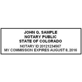 Colorado Notary Stamp - 1.5 Inch Rubber Self-Inker (PSI 2264) - 25,000 Impressions