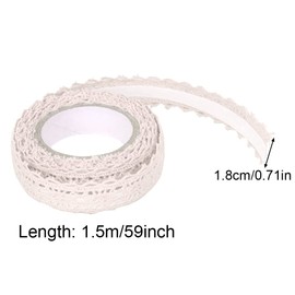 Denpetec Washi Tape, Lace Pattern Self-Adhesive Tape, Sticker Decorative Masking Tape, Washi Tape DIY Craft Decorative Tapes for Arts, DIY Crafts, Scrapbooking and Gifts Decoration