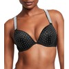 Victoria's Secret Shine Strap Bombshell Push-Up Bikini Top Black