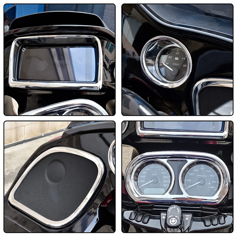 VEISUTOR Inner Fairing Trim Kit for 2015-2022 Road Glide, Chrome