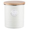 Typhoon TYP Tea Canister 1L CRM 1400.974, Steel, Cream, 11