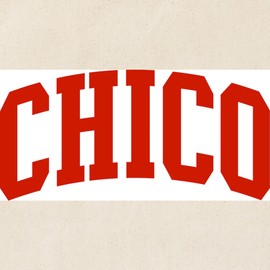 CafePress CHICO (Red) Tote Bag Reusable Natural Beige Canvas Shopping Bag