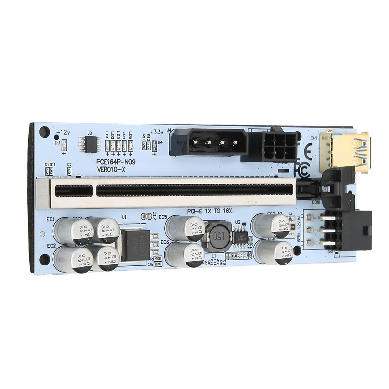 PCIE Riser Card 8 Firm Capacitors Strong Anti Interference GPU