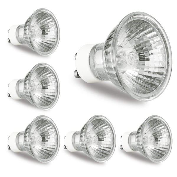 Jaenmsa GU10 Halogen Light Bulbs, 6 Pack GU10 120V 50W,