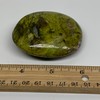 96.7g, 2.5"x2.1"x0.9" Natural Untreated Green Opal Palm-Stone Crystal Polished Galet