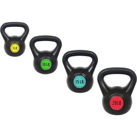 Aurorafy Kettlebell Set for Strength Training, Kettlebell Weight Set Including 5lb, 10lb, 15lb, 20lb Kettle Bell