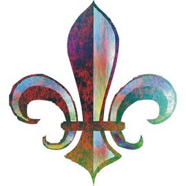 CafePress Fleur De Lis Oval Sticker Oval Car Bumper Sticker
