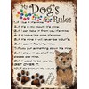 Shawprint Limited MY DOG'S RULES RETRO STYLE METAL TIN NORWICH