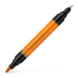 Faber-Castell Art & Graphic Pitt Artist Pen Dual Marker India Ink, Orange Glaze, Single Pitt Pen, For Art, Craft, Drawing, Sketching, Home, School, University, Colouring