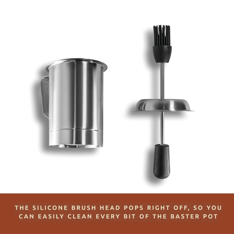 Bellemain Basting Pot & Brush Set - Silicone Basting Brush