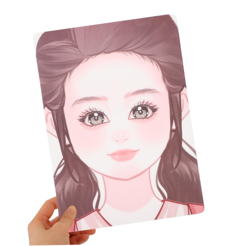 OHPHCALL 3sheets Reusable Face Makeup Practice Board Washable Face Painting