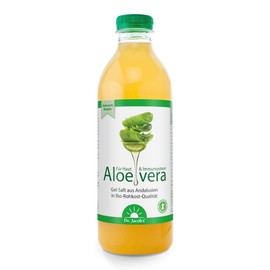 Dr. Jacob's Organic Aloe Vera Gel Juice 1 Liter | with natural vitamin C from acerola | no sugar, additives, or preservatives | raw food quality | certified organic