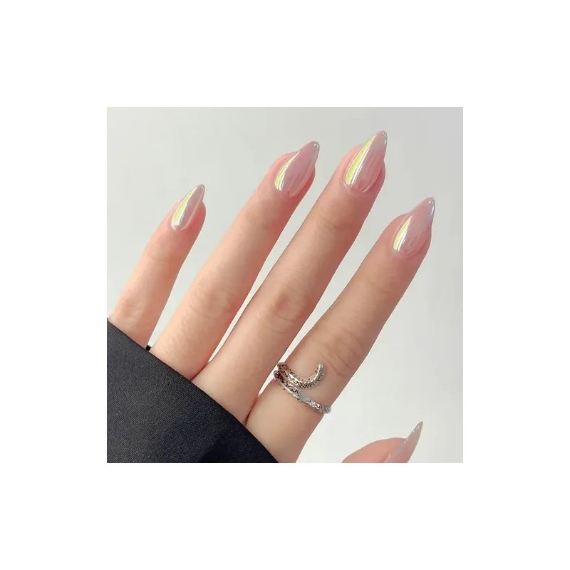 24 Pz, Kit De Uñas Postizas Largas Con Kit De