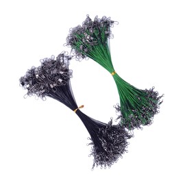 KOMBIUDA 100pcs 20cm Lure Line Steel Wire Fishing Leader High Strength Wire Trace Line for Saltwater/Freshwater Fishing Random Color