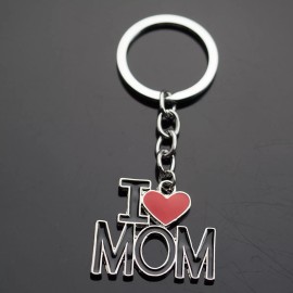 Unbranded  I Love Mom - Heart Keychain - Bag Pendant Charm Mother's Day Birthday Gift