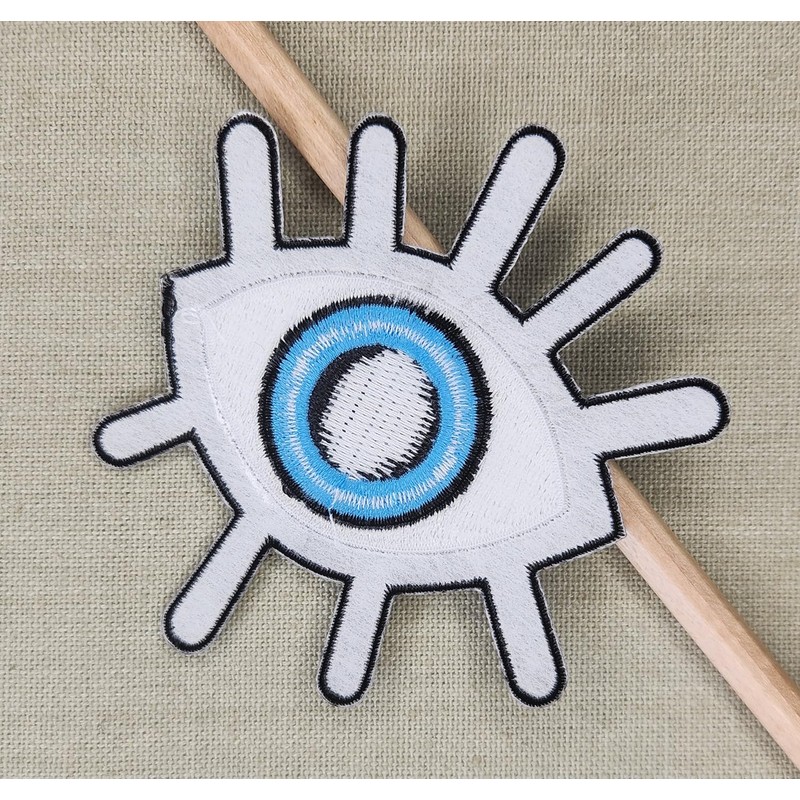 Eye Blue with Eyelashes Iron-On Patch Iron-On Patch Iron-On Patch