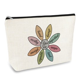 Inspirational Gift Ideas Appreciation Gifts for Women Makeup Bag Thank You Gifts for Coworker Teacher Nurse Cosmetic Bag Motivational Gift for Daughter Sister Niece Friends Birthday Graduation Gift