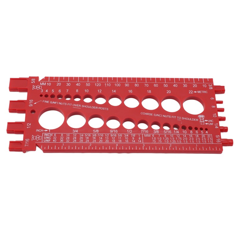 Nut Bolt Thread Gauge ABS Highly Accurate Portable Bolt Nut