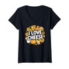 Womens I Love Cheese Delicious Cheesy Dreams V-Neck T-Shirt