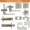 Probrico Square Entrance Lever with Double Cylinder Deadbolt Set Keyed