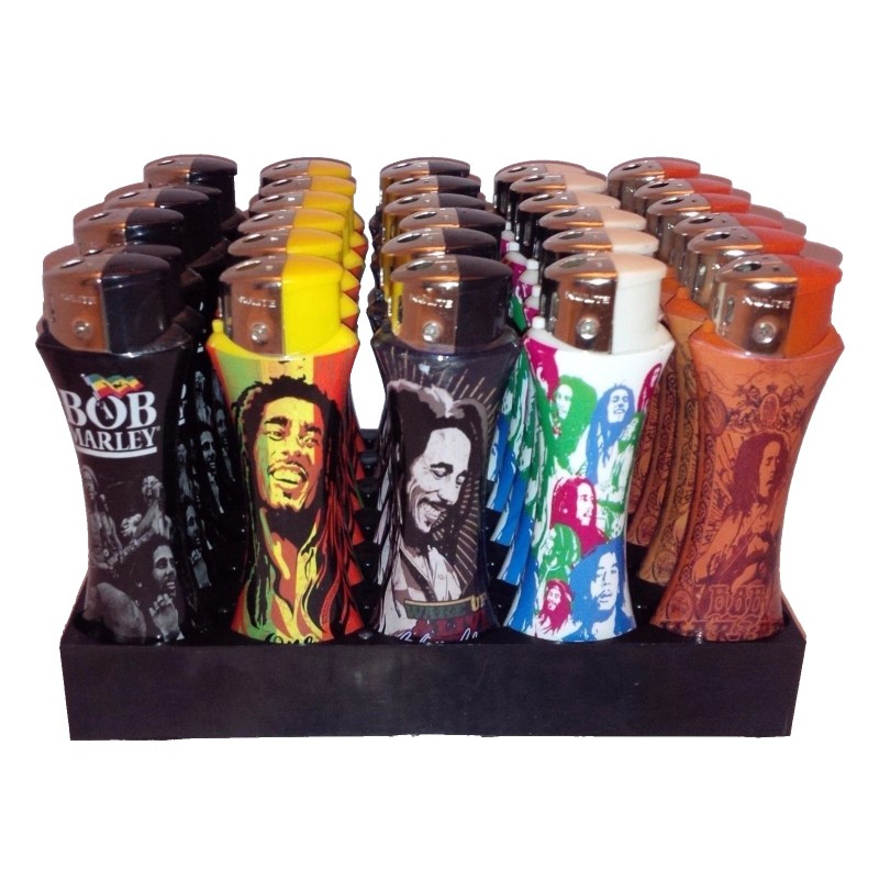 25 x BOB MARLEY CURVE LIGHTER different design Refillable Random
