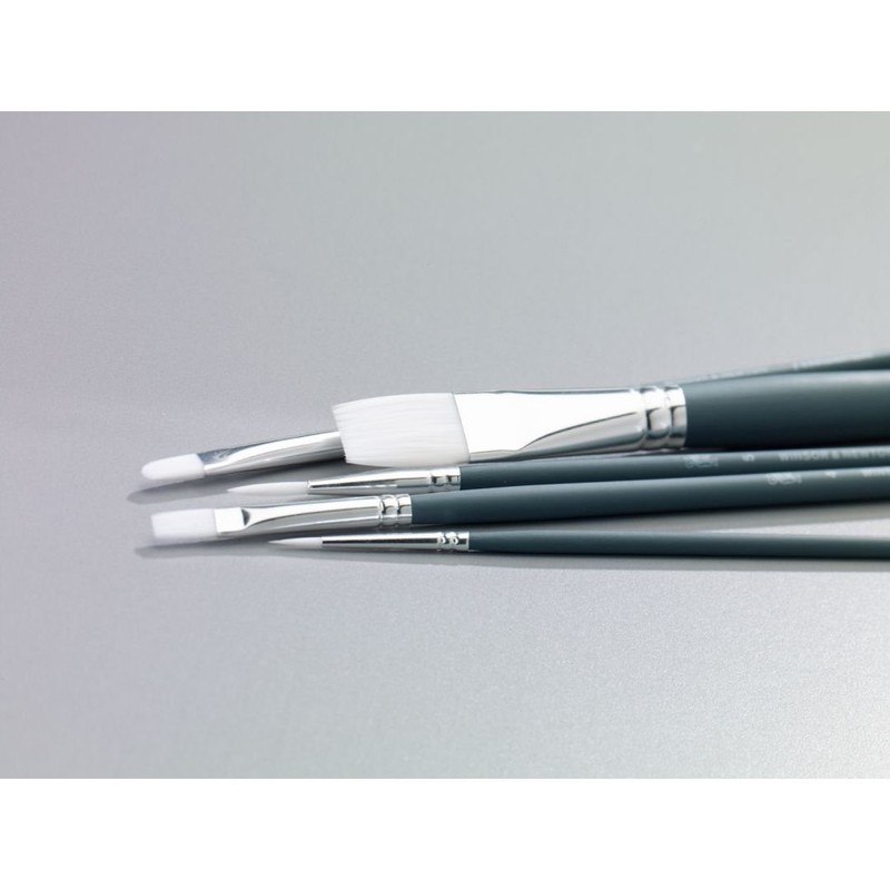 Winsor & Newton Foundation Acrylic Short Handle 6 Pack, Wood,