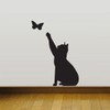 Cat Catching Butterfly Home Vinyl Wall Sticker Decor Decal Mural