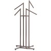 SSWBasics 4-Way Clothes Rack with Slant Arms - Raw Steel