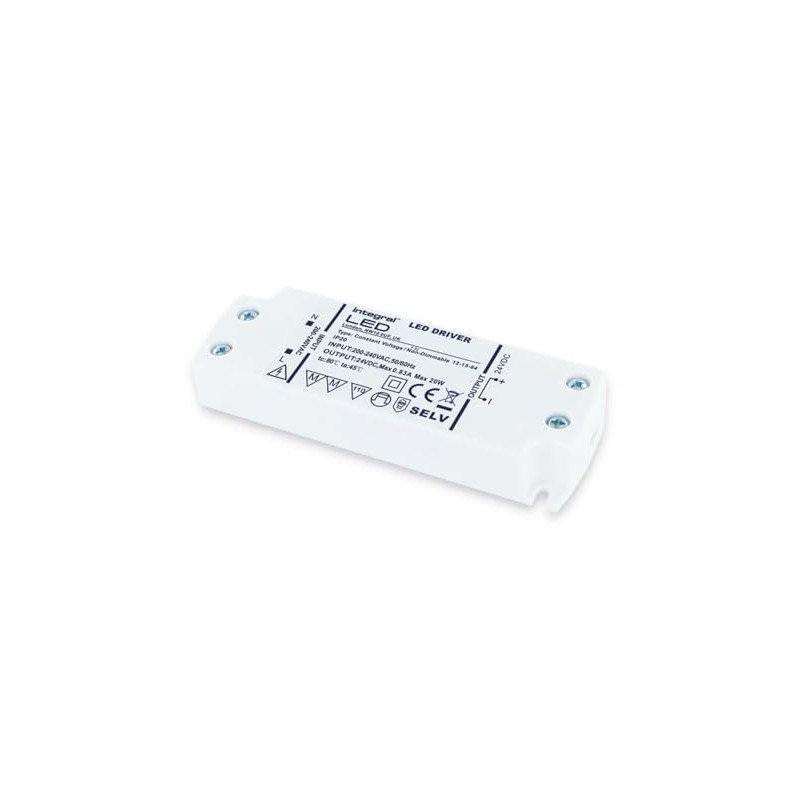 Integral ILDRCVA086 24v LED Driver 15w, screw terminals
