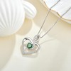 Lwsary Love Heart Pendant Necklace 925 Sterling Silver Infinity Necklace