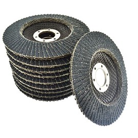 10 x Zirconium Flap Discs 80 Grit Angle Grinder 4.5" (115mm) Flat Sanding AT930