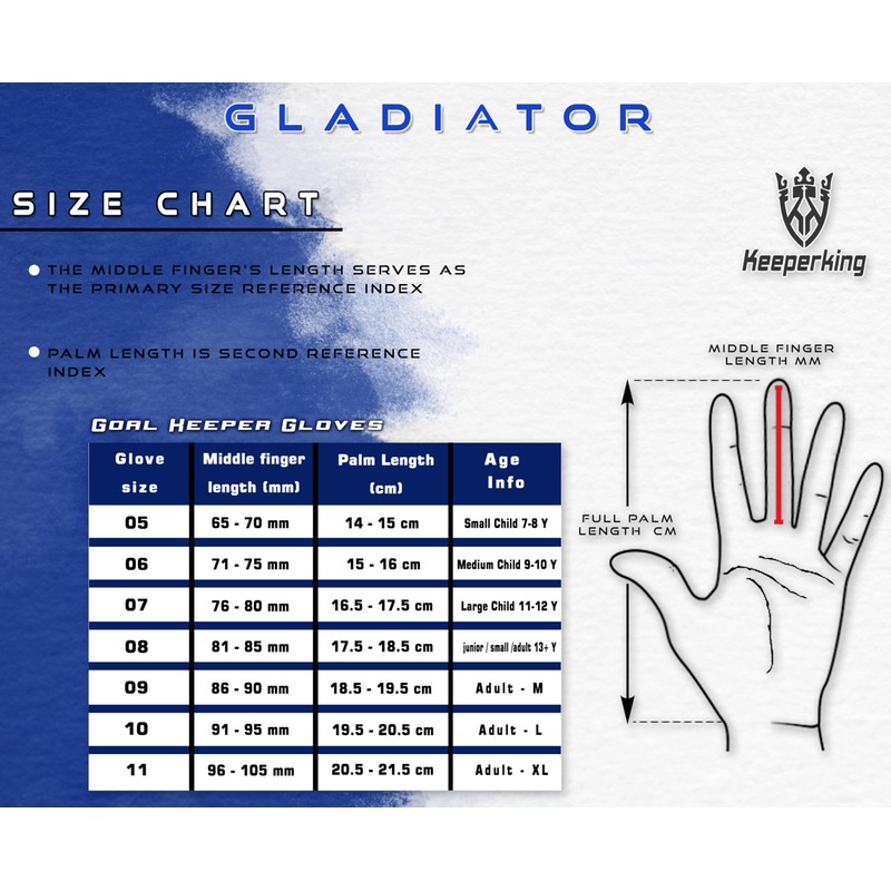Keeperking GladiatorKing Negative Cut Professional Men's Goalkeeper Gloves with Professional