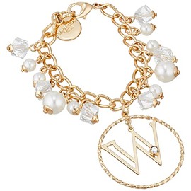 Samantha Vega Twisted String Initial Charm (W), gold