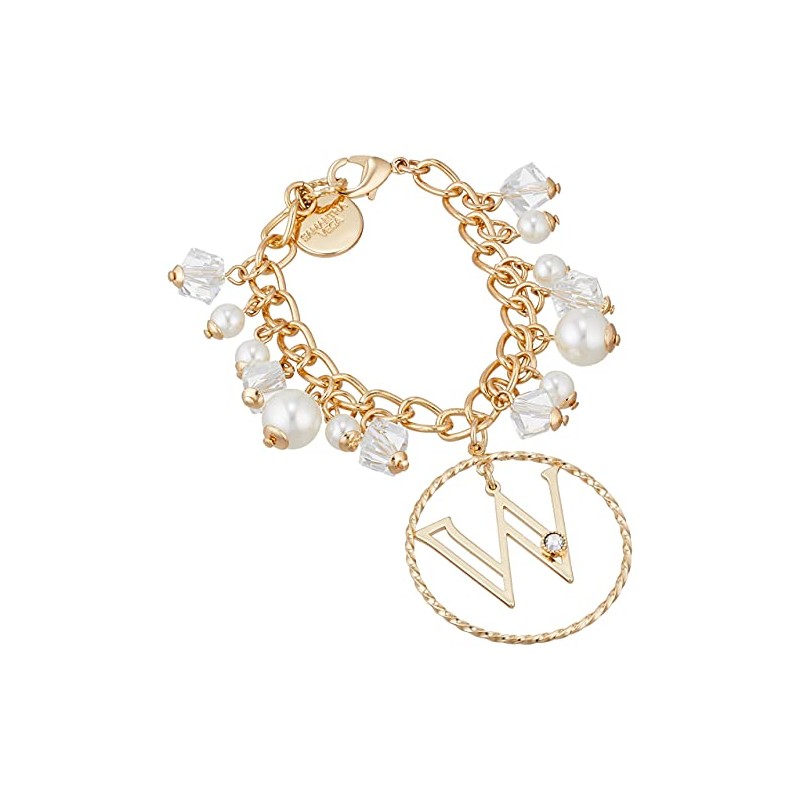 Samantha Vega Twisted String Initial Charm (W), gold