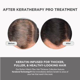 Keratherapy Keratin Infused Perfect Match Fiber Hair Thickener Spray, Light Brown, 4 fl. oz., 140 ml - Volumizing, Thickening, & Concealing Hairspray for Scalp Coverage, Roots & Thinning Areas